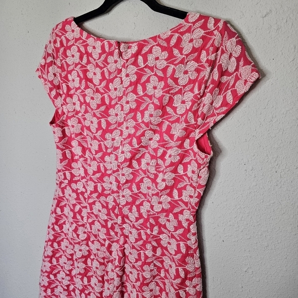 Old Navy Pink Floral Lace Overlay Midi‎ Sheath Dress Size 4 - Picture 6 of 11